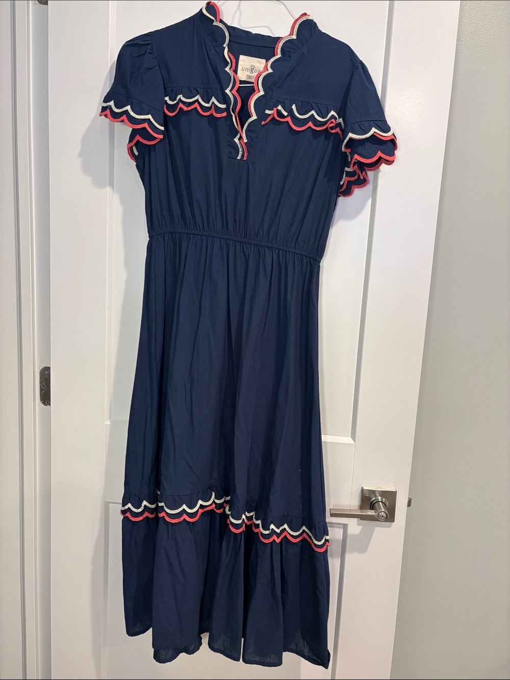 Umgee Women’s Short Sleeve Midi Dress Medium